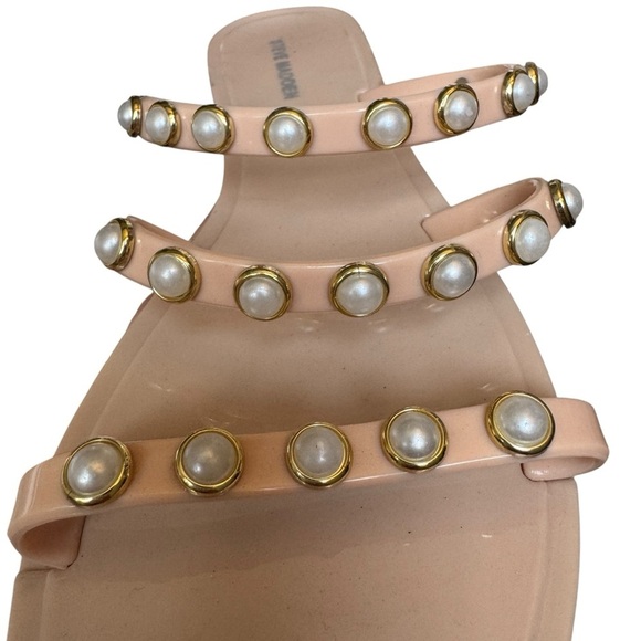 Steve Madden Yalsa Nude Pearl Jelly Sandals, Size 9 - Picture 2 of 5